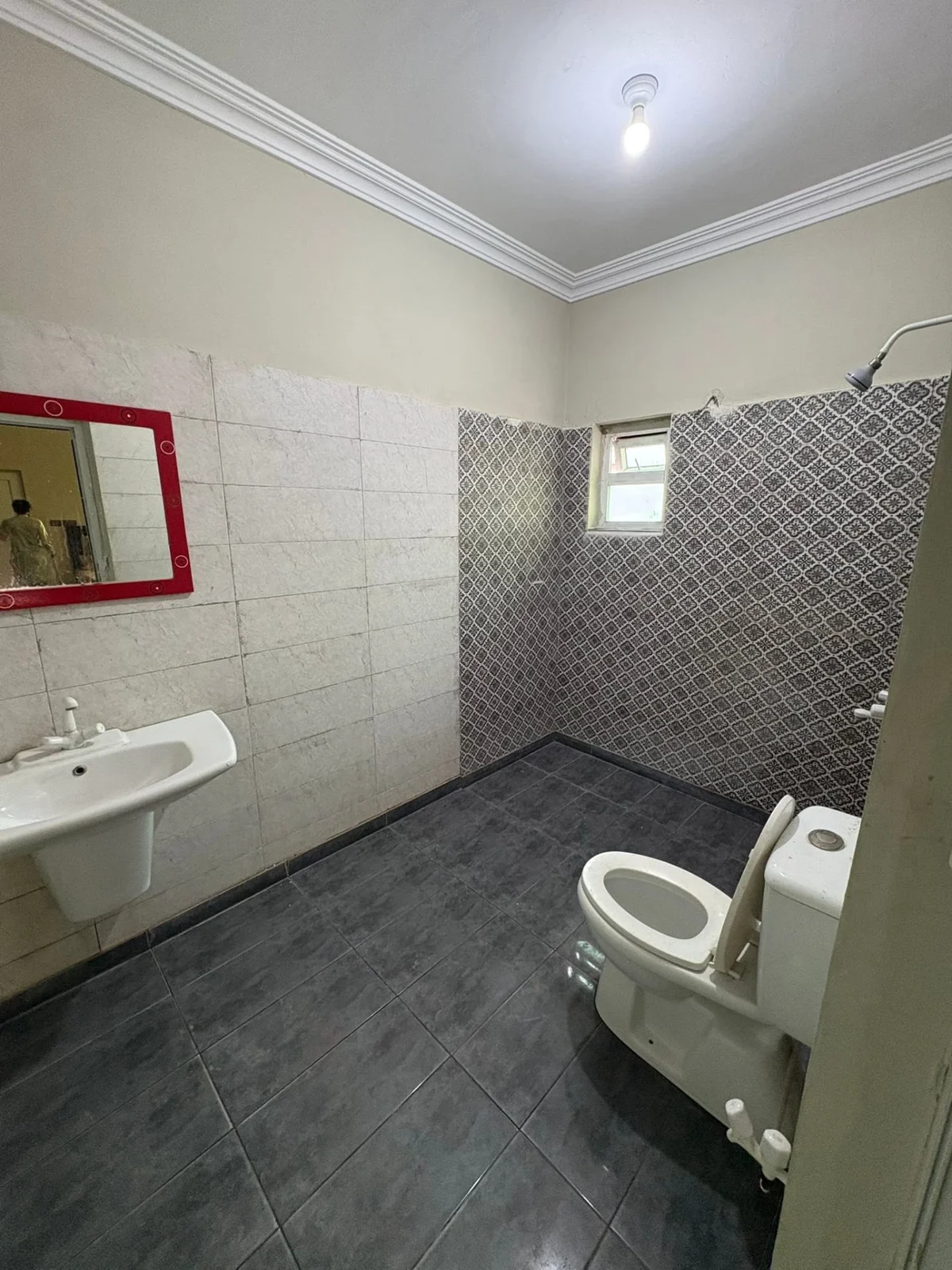 Modern washroom with basin